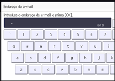 Ilustração do ecrã do painel de operação