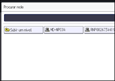 Ilustração do ecrã do painel de operação