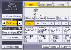 Ilustração do ecrã do painel de operação