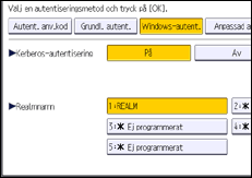 Bild på användarpanelens skärm