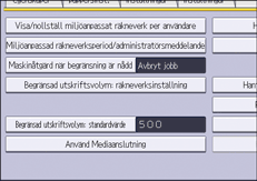 Bild på användarpanelens skärm