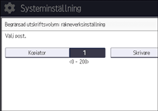 Bild på användarpanelens skärm