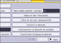 Bild på användarpanelens skärm