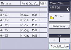 Bild på användarpanelens skärm