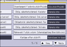 Bild på användarpanelens skärm