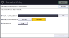 Bild på användarpanelens skärm