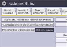 Bild på användarpanelens skärm