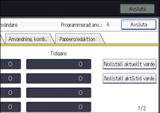 Bild på användarpanelens skärm