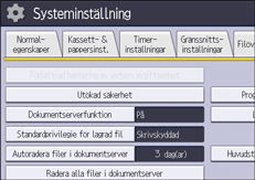 Bild på användarpanelens skärm