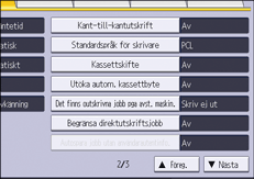 Bild på användarpanelens skärm