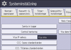 Bild på användarpanelens skärm