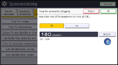 Bild på användarpanelens skärm
