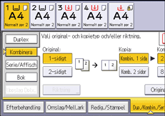 Bild på användarpanelens skärm