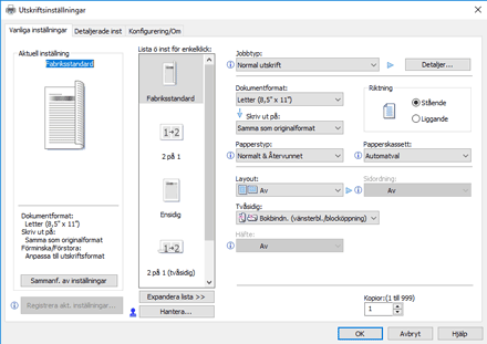 Bild på drivrutinens skärmbild