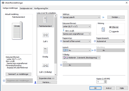 Bild på drivrutinens skärmbild