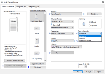 Bild på drivrutinens skärmbild