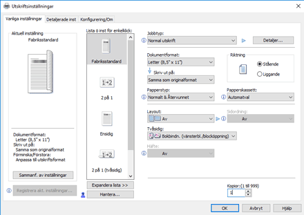 Bild på drivrutinens skärmbild