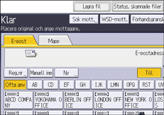 Bild på användarpanelens skärm