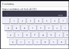 Bild på användarpanelens skärm