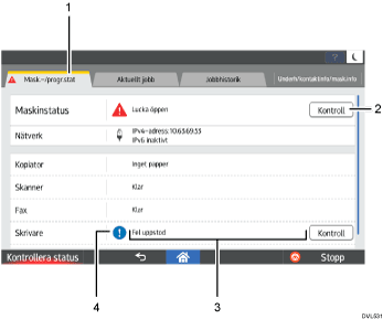 Bild av användarpanel (numrerade detaljer)