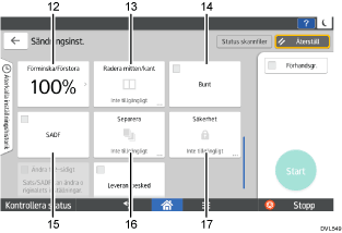 Bild på användarpanelen (numrerade detaljer)