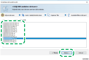 Bild på drivrutinens skärmbild