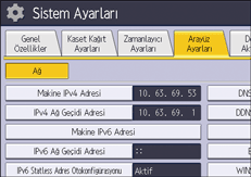 İşletim paneli ekran görseli