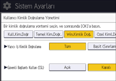 İşletim paneli ekran görseli