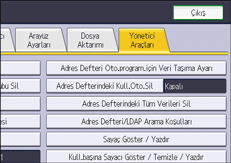 İşletim paneli ekran görseli