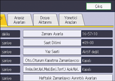 İşletim paneli ekran görseli