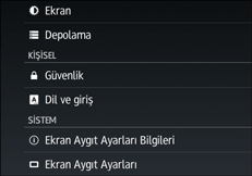 İşletim paneli ekran görseli