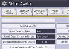 İşletim paneli ekran görseli