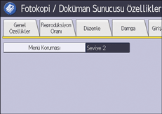 İşletim paneli ekran görseli
