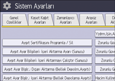 İşletim paneli ekran görseli