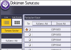 İşletim paneli ekran görseli