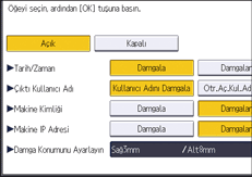 İşletim paneli ekran görseli