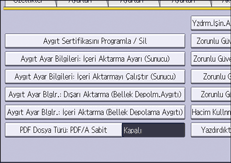 İşletim paneli ekran görseli