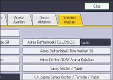İşletim paneli ekran görseli