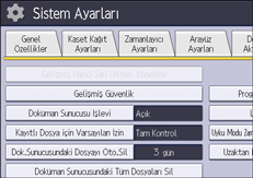 İşletim paneli ekran görseli