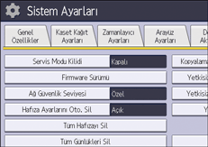 İşletim paneli ekran görseli