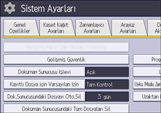 İşletim paneli ekran görseli