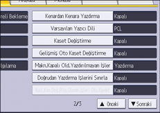 İşletim paneli ekran görseli
