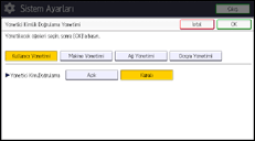 İşletim paneli ekran görseli