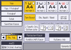 İşletim paneli ekran görseli