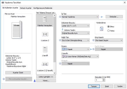 Sürücü ekranı gösterimi