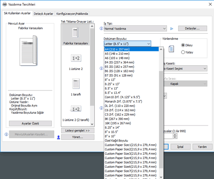 Sürücü ekranı gösterimi
