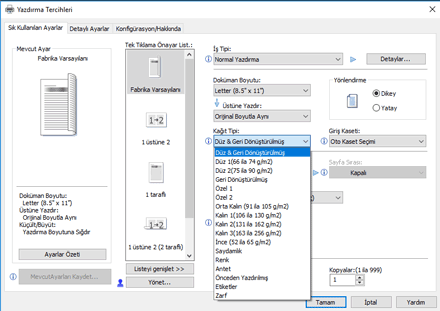 Sürücü ekranı gösterimi