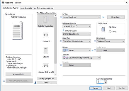 Sürücü ekranı gösterimi