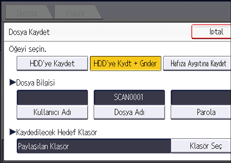 İşletim paneli ekran görseli