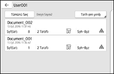 İşletim paneli ekran görseli